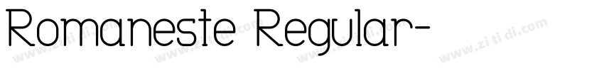 Romaneste Regular字体转换